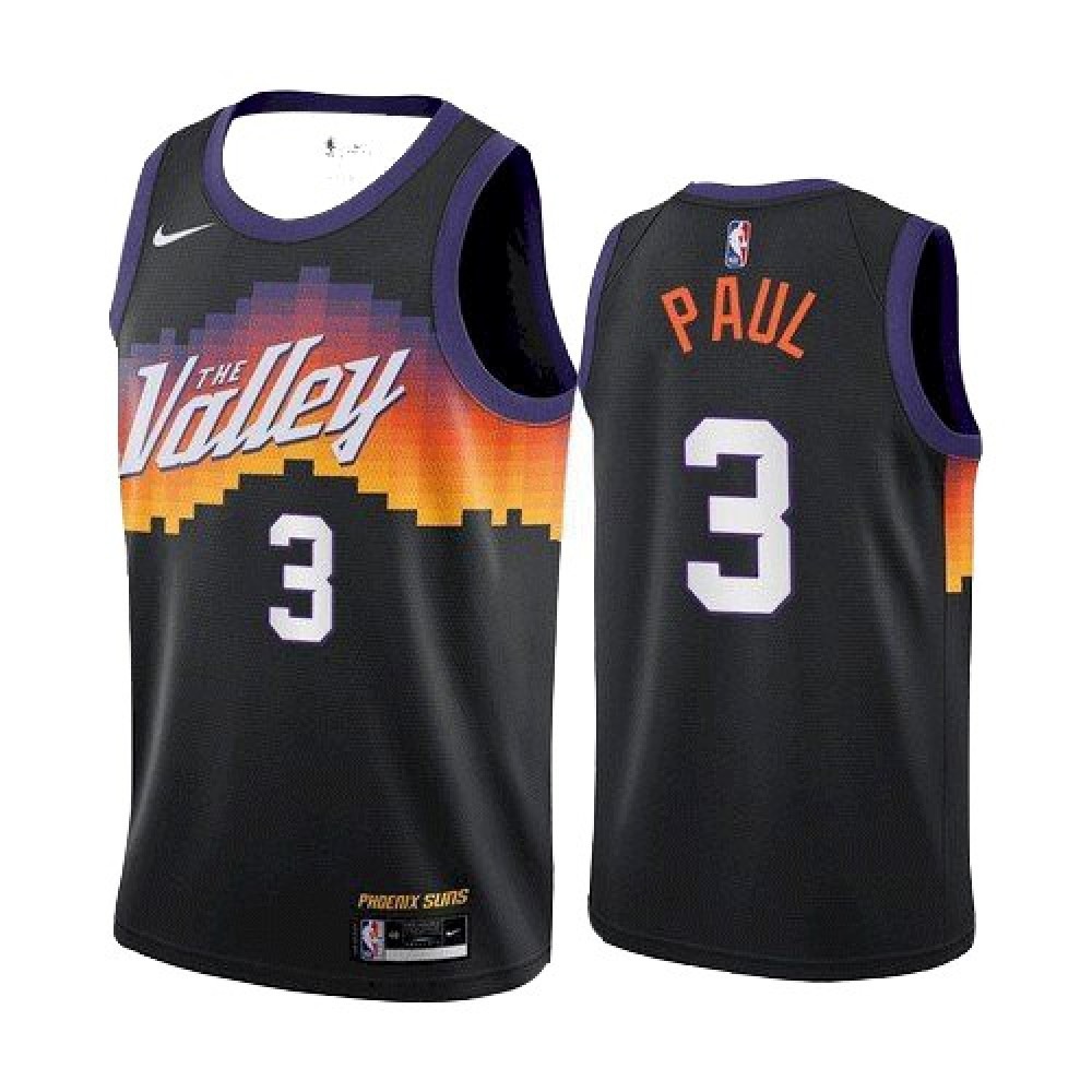 Men's Phoenix Suns Chris Paul #3 Black 2021 Swingman Jersey - City Edition-Pro Kit Vault | Brand New 26/27 Sports Jerseys